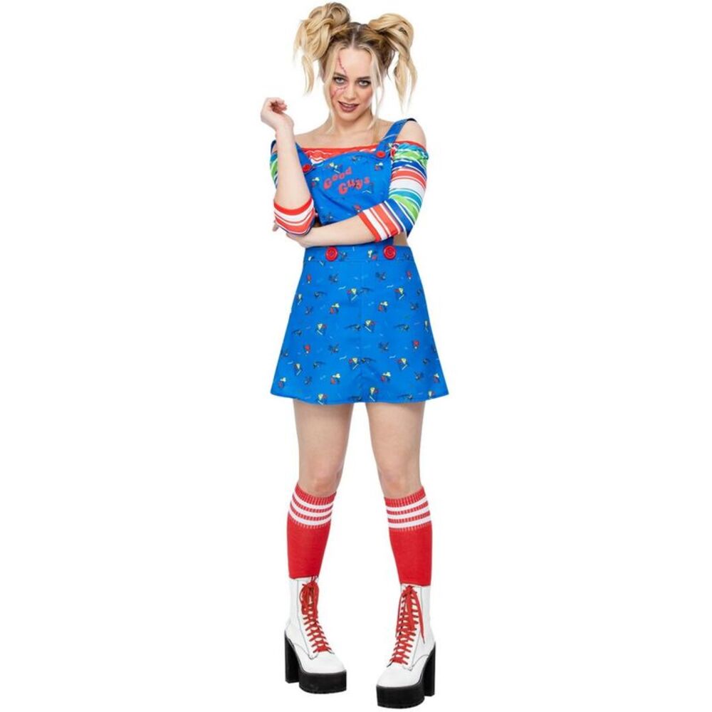 Chucky Womens/Ladies Costume Dress / Blue